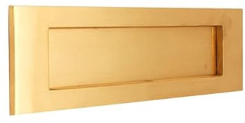 Infinity Decor Placa para buzón postal de latón macizo de estilo victoriano de 300 mm en latón satinado, ideal para puertas interiores y exteriores