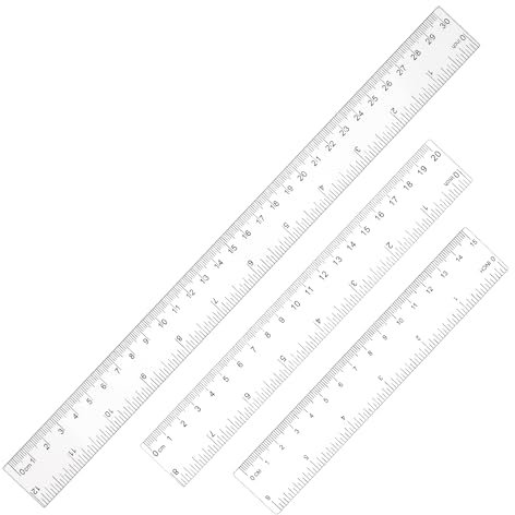 3 Stück Kunststoff Lineal,Transparentes Lineal,15cm 20cm 30cm Lineal Set,Gerades Lineal,Bruchsicheres Durchsichtiges Kunststofflineal,für Schüler Schule Büro Zuhause Kinder Klassenzimmer Bürobedar