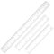 3 Stück Kunststoff Lineal,Transparentes Lineal,15cm 20cm 30cm Lineal Set,Gerades Lineal,Bruchsicheres Durchsichtiges Kunststofflineal,für Schüler Schule Büro Zuhause Kinder Klassenzimmer Bürobedar