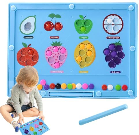 Magnetisk färg labyrint, magnetfärg och räknar labyrint Learning & | Fruktfärg Learning Toys för småbarnsförskjutningskoncentrationsträning för barn pojkar flickor