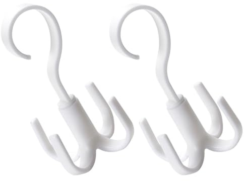 Generico Organizzatore per Grucce per Armadio 2 Pezzi, Ganci Appendiabiti Rotanti 4 Artigli per Cinture, Borse e Sciarpe, Porta Cravatte e Accessori per Conservazione Ordinata