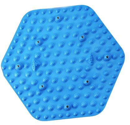 Woideklu Tapis de Massage Par Acupression, Tapis D'éveil Sensoriel, Masseur de Doigts Pliable, Convient Aux Employés de Bureau et Aux étudiants, Hexagone Bleu