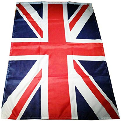 Bandiera Union Jack Gran Bretagna - 60,96 x 91,44 Centimetri/Occhielli / per Interni ed Esterni/Doppia Cucitura/Souvenir da Londra Inghilterra Regno Unito