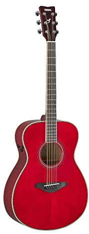 Yamaha FS-TA Concert Size Transacoustic Guitar w/ Chorus and Reverb, Ruby Red
