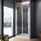 ELEGANT 760mm Bi Fold Shower Enclosure Inwards Opening, Space Saving Shower Door