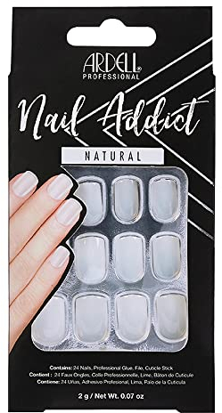 Ardell Nail Addict - Natural Style - künstliche Nägel - Nagelspitzen in Salonqualität für Zuhause (Natural Squared)