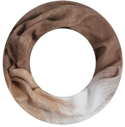 Majea Loop Schal Damen Schlauchschal Halstuch schmaler Loopschal (880051) (beige 6)