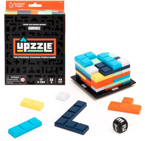 Learning Resources EI-2809 Upzzle Strategisches Stapelpuzzlespiel, Denkspiel, Geschenke für 7-jährige Mädchen und Jungen, Reisespiel für 2 Spieler, Multi
