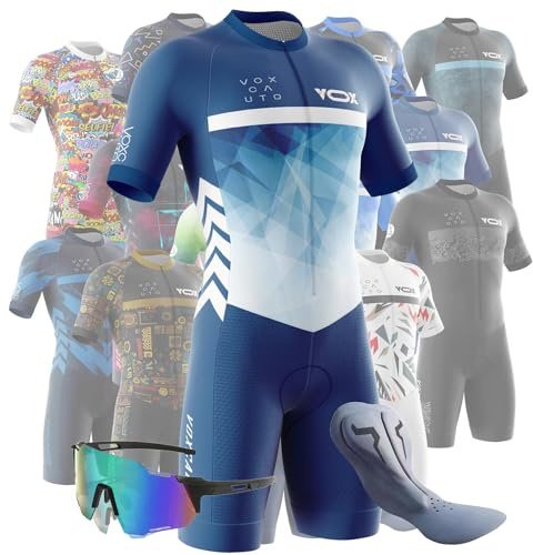 Cykling, skinndräkt, gel, vadderad, triathlon kostym, herr, triathlon triathlon tri-dräkt, kortärmad cykelskinndräkt med 3 bakfickor, snabbtorkande, Typ-8, XL