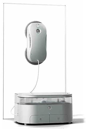 Hengqiyuan Robot Limpiacristales con Navegación Inteligente - Robot Limpiacristales Automático - Ahorra Tiempo al Limpiar Cristales,Silver s9 Pro