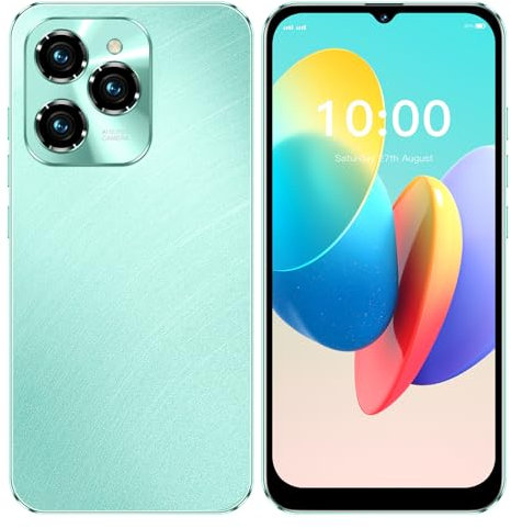 CatCalls Hot40Pro Android 12 Handy, 32 GB ROM/256 GB TF, 6,3 Zoll HD+ Wassertropfen-Bildschirm, 4300 mAh, Dual-Kamera 13 MP, 4G Dual-SIM kostenloses entsperrtes Telefon (HOT40Pro-Green)