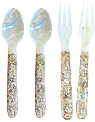 diwedaso Paquete de 4 cucharas largas para pomelo, cucharas de café para una experiencia gastronómica, paquete de 4 cucharas estampadas, cucharas de, Marrón