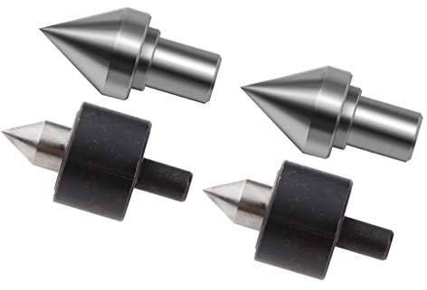 4 portabrocas centrales de contrapunto de rodamiento vivo para torneado de madera y metal