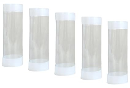 F Fityle 5Pcs Golf Ball Storage Tube Golf Ball Case Accessories,Anti Scratch Collectible Round Transparent Packaging Box Container, S