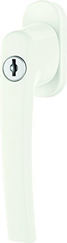 Roto Line Poignée de fenêtre verrouillable 40 Nm blanc trafic avec vis tige carrée 7 x 43 mm