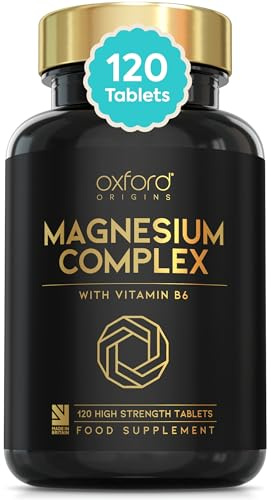 Advanced Magnesium Complex with Vitamin B6 | Made in the UK | Magnesium Supplements for Restless Leg Syndrome Relief, Leg Cramps & Sleep | Mag Citrate, Oxide & VIT B6 | 120 Capsules