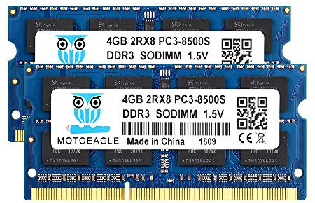 Kit de 8 GB (2x4GB) PC3 8500S DDR3 1067 MHz 1066 MHz SO-DIMM RAM 2Rx8 204Pin para Apple Mac Notebook Laptop