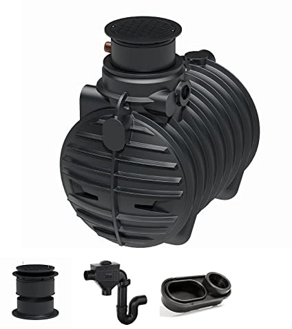 GreenLife Zisterne Erdtank 3400 Liter Komfort inkl. Ausgleichsdom, Zisternendeckel, Regenwasserfilter mit Überlaufsiphon und beruhigtem Zulauf - Regenwasserbehälter BZW. Regenwassertank unterirdisch