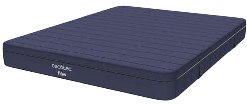 Cecotec Colchón Viscoelástico y Enfundable Flow e-Hybrid + 150x190. 4 Capas, Muelles Ensacados SpringCore, Altura 28 cm, Firmeza Alta, SeparateMuv, MorphoAdapt+, SoftFresh & EasyClean