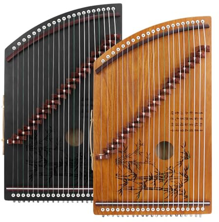 Guzheng Finger Trainer 21-string Beginner Guzheng Mini Portable Guzheng Guqin Zither Guzheng Traveling Guzheng (Brown)