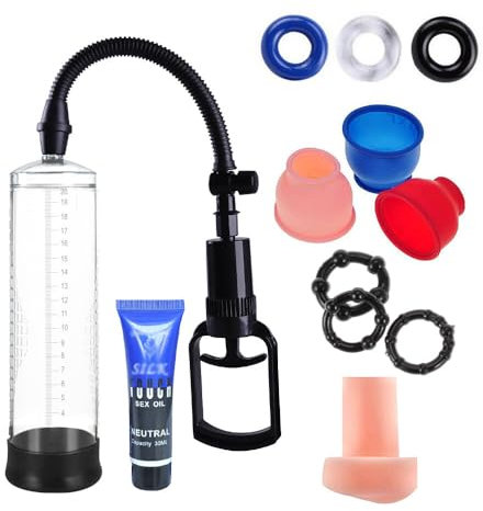 GKLWEJ Penispumpe Sex Spielzeug für die Männer, Penispumpen Vakuumpumpe für den Mann, Penis Pumpe Sexspielzeug für Männer solo Penisvergrößerung Penis Extender