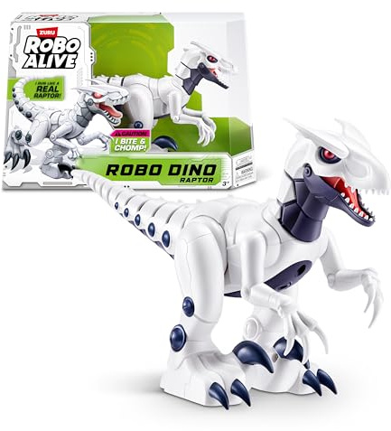 ROBO ALIVE Dino Raptor Robotic Toy by ZURU, Electronic Robot Dinosaur for Boys - Interactive Walking & Running Pet