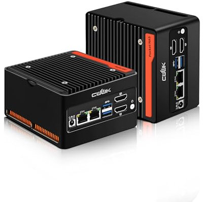 CWWK X86-P6 N150 Mini PC Pocket-NAS, 4 Bay M.2 NVMe Mini Computer mit 2 x i226-V 2.5GbE LAN, Micro PC Barebone DDR5 NO RAM/SSD/OS, Support WiFi7/BT5.4 Expandable, 2-Display, USB3.2