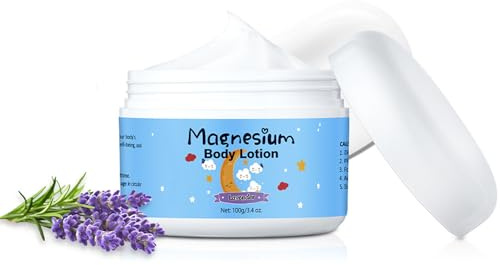 Magnesium Lotion for Kids, Magnesium Cream for Sleep,Calm Magnesium Cream, Baby Magnesium Lotion With Lavender Essential Oils,Body Skin Care for Relaxation, Muscle Comfort