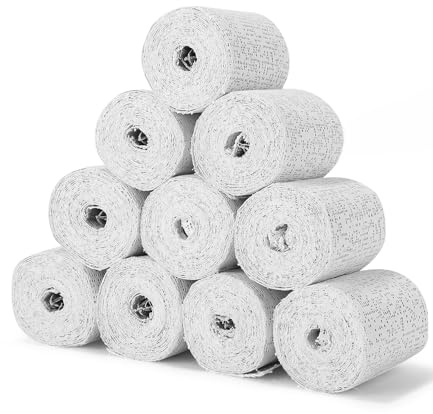 Set di 10 rotoli da 2,7 m x 7,5 cm – bende di gesso per pancia del bambino, rotoli di gesso, ideali per modellare impronte di gravidanza, fai da te e progetti fai da te