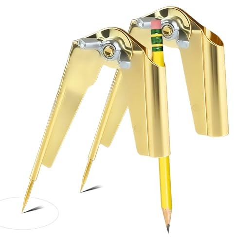 2PCS Woodworking Scribe Tool, Multi-Function Marking Gauge, Accurate Compass Scriber for Woodworking, Drafting, Geometry, Circle Drawing Tool Kit, Precision Scribing Tool for Carpentry and Craftsmansh