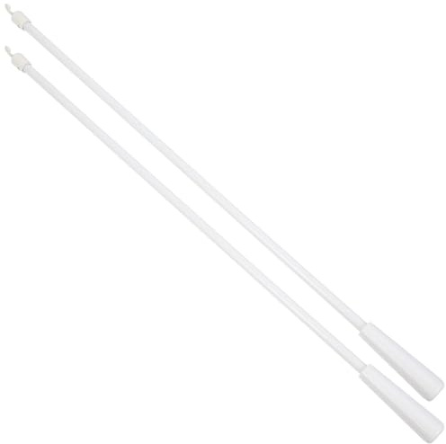 IMIKEYA Asta lunga per tende verticali in fibra di vetro bianca, 42-48 cm, 2 pezzi, accessorio per controllo e inclinazione di tende per casa e ufficio