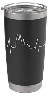 Latido Del Corazón De Colonia Catedral De Colonia Carnaval Vaso térmico de acero inoxidable de doble pared