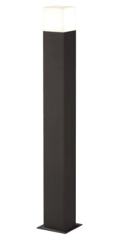 Trio 420060142 Hudson - Poste, bombilla incluida, E14, LED, 4 W, 320 lm, 3000 K, 230 V, A+, IP44, 80 x 8,5 x 8,5 cm, aluminio fundido, antracita
