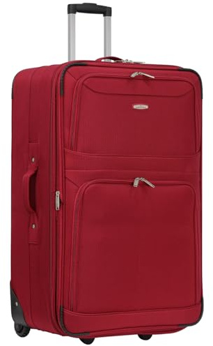 ARIANA® Lightweight Luggage Trolley Expandable Suitcase Travel Bag - 70x46x26cm (Red, 26 Medium)