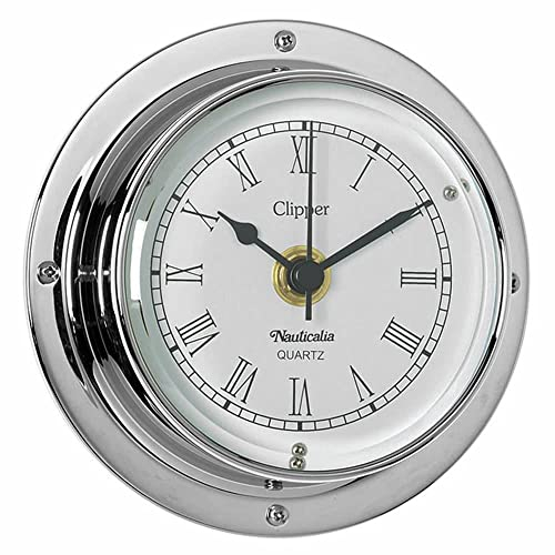 Nauticalia Clipper Clock (QuickFix), Chrom, zutreffend