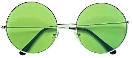 W WIDMANN MILANO Party Fashion - Brille 70er Jahre, mit farbigen Gläsern, Hippiebrille, Schlagerstar, Fasching