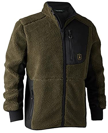 Deerhunter Rogaland Fiber Pile Jacket Adventure Green X-Large Green - Hunting jacket insulated weatherproof for Men