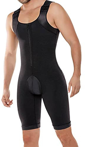 YAOTT Boxershorts för män med hög midja kompression elastisk skulptur underkläder undertröja hela kroppen bantning sport body shaper bantning shapewear body body shapewear kroppsformande kroppsformande underkläder, Svart B, XXL