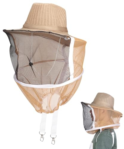 Cyrank Imkerhut mit Schleier, Imkerhut mit Schulterstraffungsdesign für Imker während der Bienenstockpflege