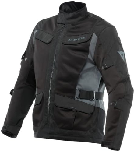 Dainese - Desert Tex Jacket, Chaqueta de Moto de Verano, Tejido Técnico Ligero, Protectores de Hombros y Codos, Chaqueta de Moto para Hombre, Negro/Negro/Ébano, 48