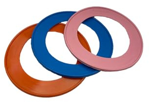 Chewtopia Throw Ring Flying Ring, Frisbee Dog Toy, Flexible and Bright Colour, Made in the UK Fetch Toy, Made From Recycled Plastics, Outdoor Dog Toy x 1