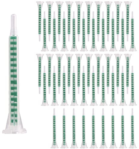 Lot de 50 buses de mélange époxy vert FMA06-16 - Bouche statique - Colle ABS - Tube mélangeur pour pistolet à colle, applicateur, résine plastique, pointe de mélange