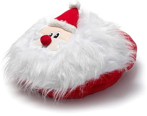 JOMIX Calentador de Pies con Cojín de Peluche Pantuflas Suaves de Felpa para Calentar los Pies Calientapiés Cálidos, Talla Única, Papá Noel