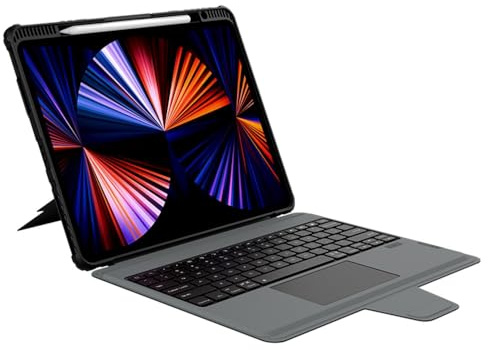 Nillkin Custodia con tastiera combinata compatibile con iPad Pro 12.9 2018/2020/2021/2022 (nero)