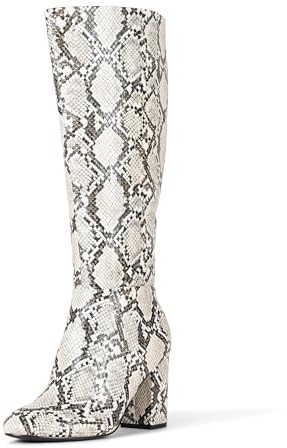 Amazon Essentials Bota de tacón alto Mujer, Serpiente Cuero de Imitación, 40 EU