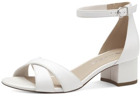 Tamaris Tamaris Damen 1-28296-44 Sandales à talonFemme, Blanc mat, 36 EU