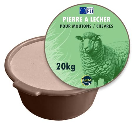 Bloc à lécher minéral O 20kg pour moutons et chèvres