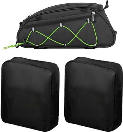 UNTERING 1 lot de valises amovibles pour vélo, poches arrière pratiques pour ranger la nourriture, les boissons et le matériel sur un sac de vélo isotherme prolongé