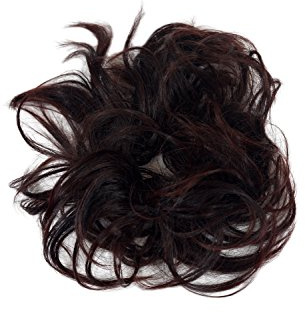 WIG ME UP - YZF-3054HT-2T33 Haarteil: Kunsthaar Haar Scrunchie Scrunchy Haarband Haargummi Pferdeschwanz Kastanien-Braun
