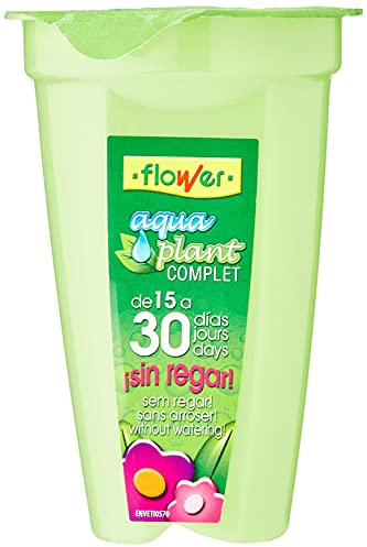 Flower - Gel hidratante para plantas | Nutre plantas hasta 30 días | Ideal para macetas y jardineras | Composición: agua y fosfato monopotásico, verde, 150 ml